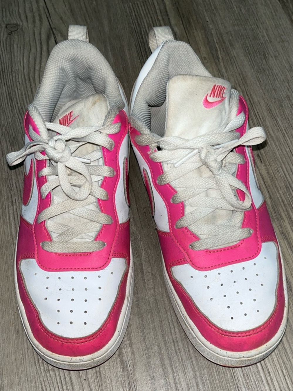 Nike Women’s Low-Top Sneakers in Hot Pink and White